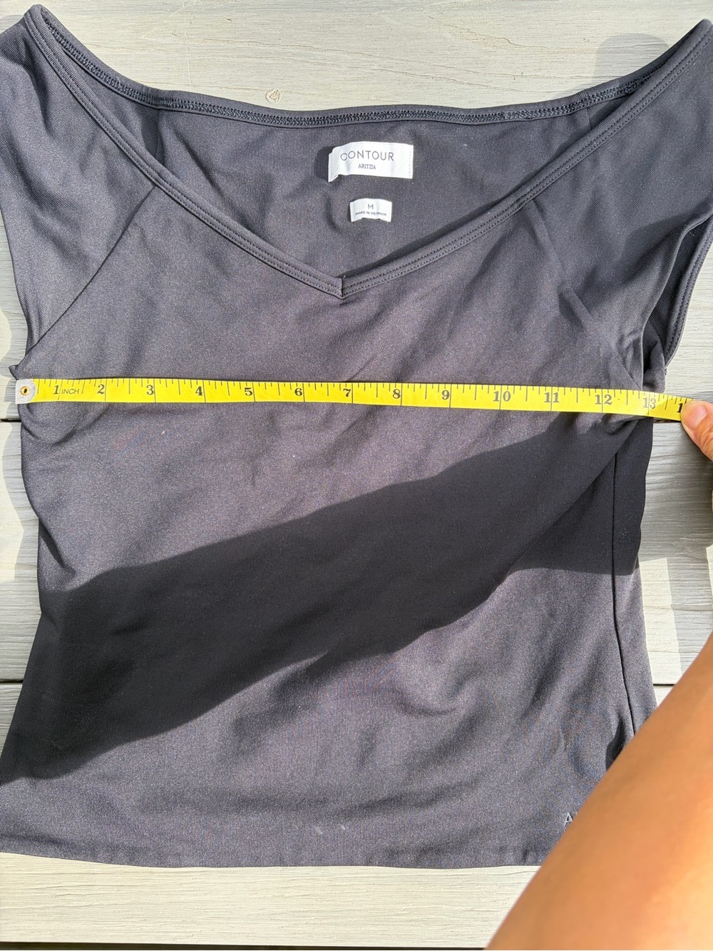 Aritzia Contour Black V-Neck Tank Top